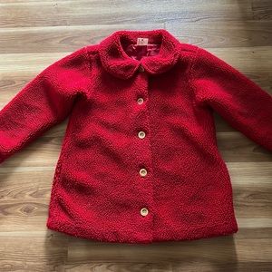 Hanna Andersson Girls Faux Sherpa Jacket Peacoat Holiday Formal